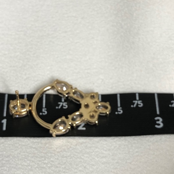 18k Gold Filled Diamond Statement Earrings - Picture 6 of 7